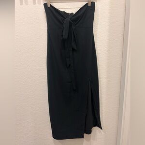 Abercrombie & Fitch Black Strapless Sheath Dress